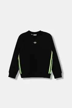 adidas Originals bluza copii culoarea negru, cu imprimeu, JV7795 imagine