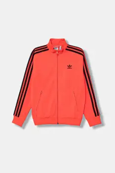 adidas Originals bluza copii culoarea rosu, cu imprimeu, JV8585 imagine