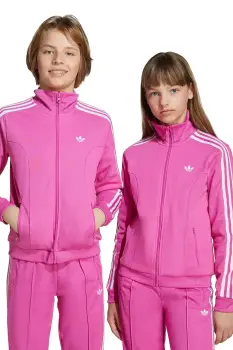 adidas Originals bluza copii culoarea roz, uni, JW2847 imagine