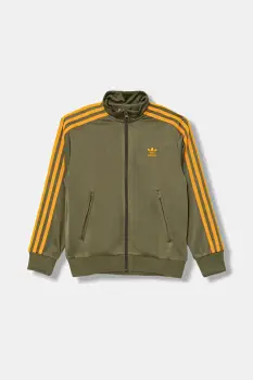 adidas Originals bluza copii culoarea verde, cu imprimeu, JZ4086 imagine