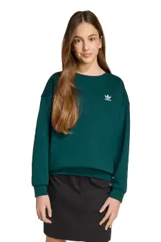adidas Originals bluza copii culoarea verde, uni, JX2751 imagine