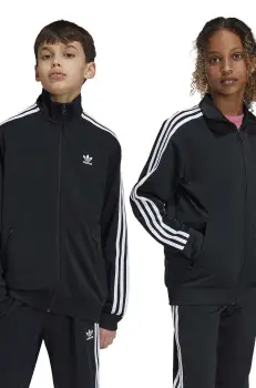 adidas Originals bluza copii FIREBIRD TOP culoarea negru, cu imprimeu, IY9800 imagine