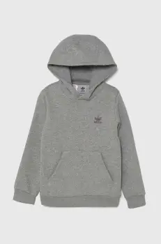 adidas Originals bluza copii HOODIE culoarea gri, cu gluga, melanj, IX5285 imagine