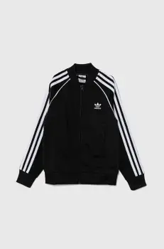 adidas Originals bluza copii SST TRACK TOP culoarea negru, cu imprimeu, IX7628 imagine