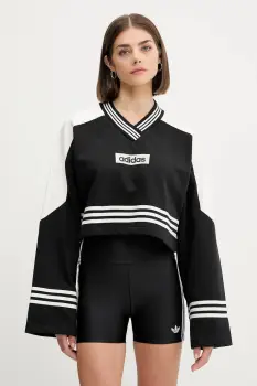 adidas Originals bluza Crew Sweatshirt culoarea negru, cu imprimeu, JW7273 imagine