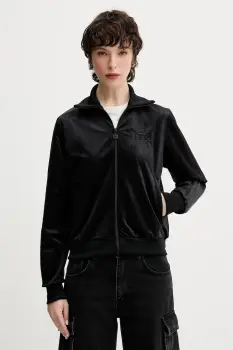 adidas Originals bluza din velur Velvet Tt culoarea negru, uni, JY2592 imagine