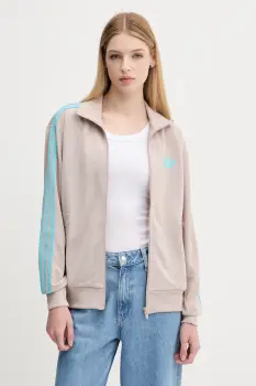 adidas Originals bluza Firebird culoarea maro, cu imprimeu, JX7864 imagine