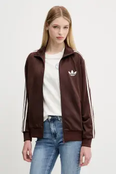 adidas Originals bluza Firebird culoarea maro, cu imprimeu, KH1593 imagine