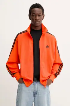 adidas Originals bluza Firebird culoarea portocaliu, cu imprimeu, JY1348 imagine