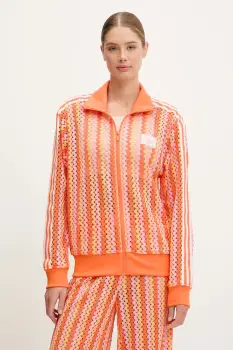 adidas Originals bluza Firebird culoarea portocaliu, modelator, KC0748 imagine