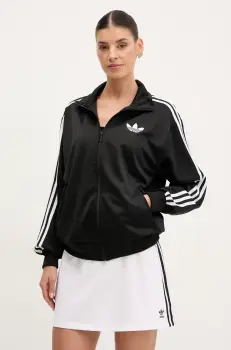 adidas Originals bluza Firebird femei, culoarea negru, cu imprimeu, JC8251 imagine
