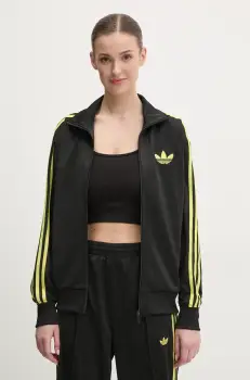 adidas Originals bluza Firebird femei, culoarea negru, cu imprimeu, JP2296 imagine