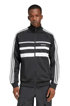 adidas Originals bluza First Tracktop barbati, culoarea negru, cu imprimeu, JP1046 imagine
