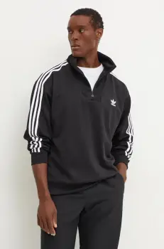 adidas Originals bluza Funnelneck Tracktop barbati, culoarea negru, cu imprimeu, IZ4803 imagine