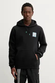 adidas Originals bluza Graphic culoarea negru, cu gluga, cu imprimeu, JX3096 imagine