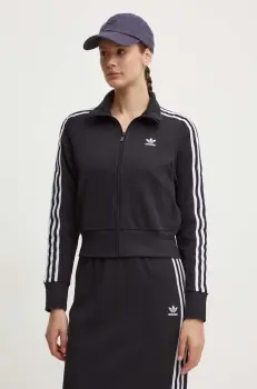 adidas Originals bluza Knitted Track Top femei, culoarea negru, modelator, IY7278 imagine