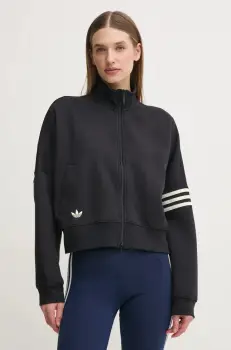 adidas Originals bluza Neuclassics femei, culoarea negru, cu imprimeu, JI8495 imagine