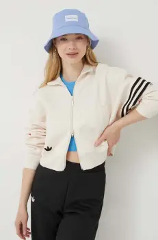 adidas Originals bluza Neuclassics Tracktop femei, culoarea alb, cu imprimeu IB7316-white imagine