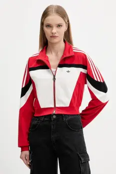 adidas Originals bluza Tracktop culoarea rosu, cu imprimeu, JY2387 imagine