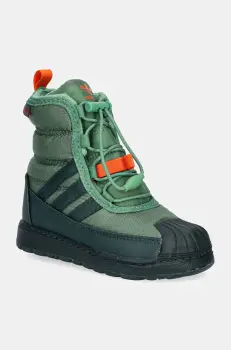 adidas Originals cizme de iarna copii SUPERSTAR 360 BOOT 2.0 culoarea verde, ID4051 imagine