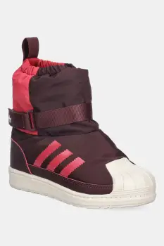 adidas Originals cizme de iarna pentru copii SUPERSTAR 360 WTR BOOT culoarea bordo, JR5804 imagine