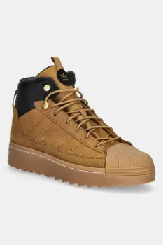 adidas Originals cizme de iarna pentru copii SUPERSTAR WINTER TREK culoarea maro, JQ0345 imagine