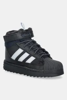 adidas Originals cizme de iarna pentru copii SUPERSTAR WINTER TREK culoarea negru, JQ0342 imagine
