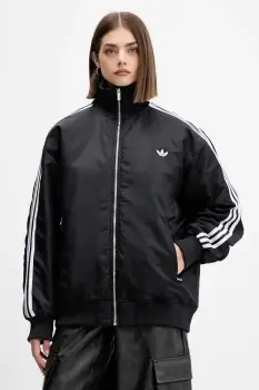 adidas Originals geaca bomber Firebird culoarea negru, de iarna, JX2991 imagine