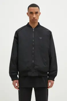 adidas Originals geaca bomber OS BOMBER barbati, culoarea negru, de iarna, oversize, JC7546 imagine