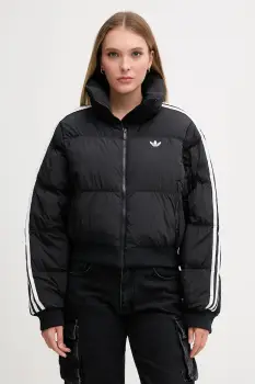 adidas Originals geaca Cropped Puffer culoarea negru, de tranzitie, JX2970 imagine