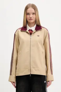 adidas Originals geaca de bumbac culoarea bej, de tranzitie, KF2312 imagine