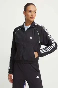 adidas Originals geaca femei, culoarea negru, de tranzitie, IT9689 imagine