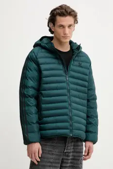 adidas Originals geaca Pad Hooded culoarea verde, JX4116 imagine