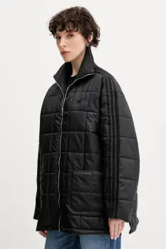 adidas Originals geaca Quilted Jkt culoarea negru, de tranzitie, oversize, JX8825 imagine