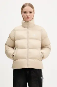 adidas Originals geaca Short Puffer culoarea bej, de iarna, JX2947 imagine