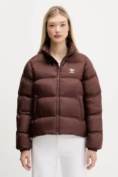 adidas Originals geaca Short Puffer culoarea maro, de iarna, JX2948 imagine