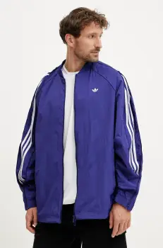 adidas Originals geaca SST TRACK TOP culoarea violet, de tranzitie, JX1617 imagine