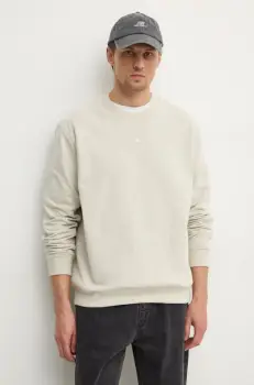 adidas Originals hanorac de bumbac Essential barbati, culoarea bej, uni, JD3304 imagine