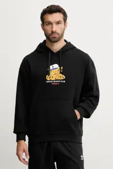 adidas Originals hanorac de bumbac Graphic Lo Hd culoarea negru, cu gluga, cu imprimeu, JW0166 imagine