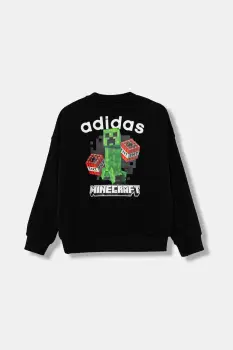 adidas Originals hanorac de bumbac pentru copii culoarea negru, cu imprimeu, JW7723 imagine