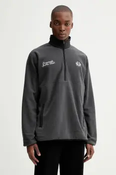 adidas Originals hanorac fleece Varsity Regular culoarea gri, uni, JX8191 imagine