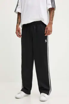 adidas Originals pantaloni Adicolor Baggy Fit Firebird Pant barbati, culoarea negru, drept, IZ4801 imagine