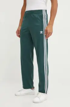 adidas Originals pantaloni Adicolor Classics Firebird barbati, culoarea verde, modelator, IY9899 imagine