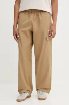 adidas Originals pantaloni de bumbac Essentials culoarea verde, drept, JX3912 imagine