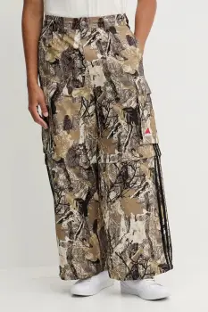 adidas Originals pantaloni de bumbac OG Camo Pant pantaloni cargo bej pentru barbati KD6256 imagine