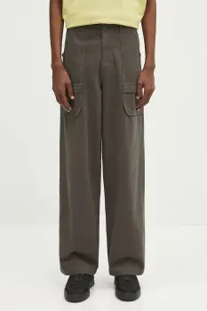 adidas Originals pantaloni de bumbac P Ess C Pt culoarea verde, drept, JD3339 imagine