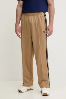adidas Originals pantaloni de trening Baggy TP culoarea maro, cu imprimeu, JY1419 imagine