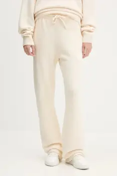 adidas Originals pantaloni de trening cu amestec de lana Knitted Pants culoarea bej, uni, KF2536 imagine