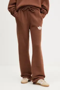 adidas Originals pantaloni de trening cu amestec de lana Knitted Pants culoarea maro, cu imprimeu, KF2535 imagine