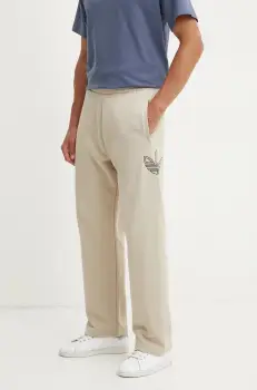 adidas Originals pantaloni de trening culoarea bej, cu imprimeu, JJ1509 imagine